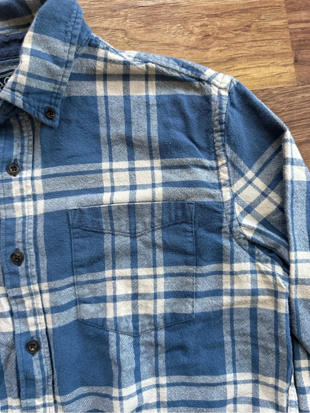 Jachs Blue & White Plaid Long-Sleeve Button-Down Shirt